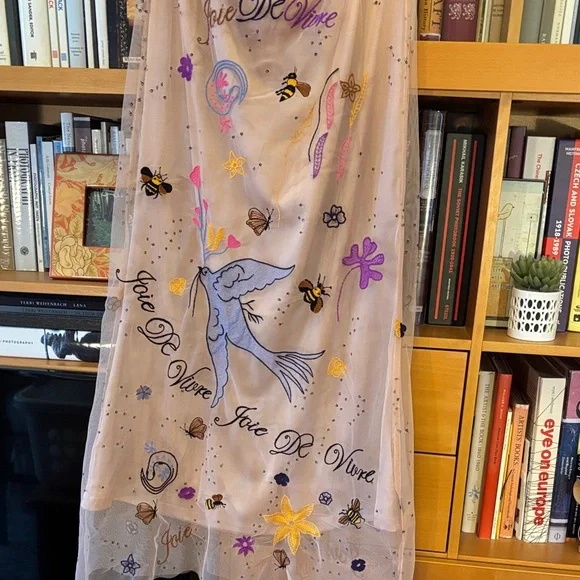 Anthropologie Sheer Maxi Skirt with Embroidery - Multicolor - Picture 9 of 13